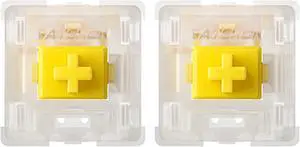 Gateron Milky Yellow Pro V2 Switches, Pre-lubed Linear 5 pin for All MX Mechanical Keyboard (108PCS, Milky Yellow Pro)