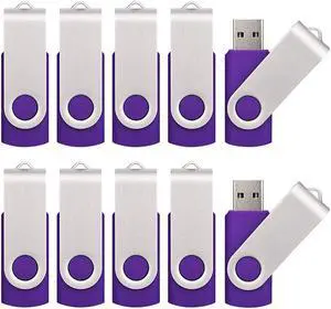 KALSAN 10 Pack 8GB USB Flah Drive USB 2.0 Pen Drive-Purple