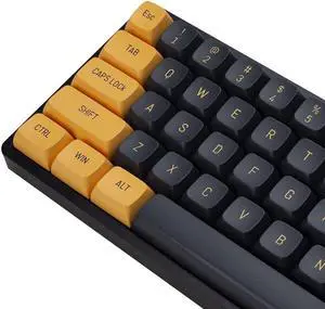 daixiahu Black and Gold Futuristic keycaps PBT Injection molding 148 Keys Ball Cap CSA Height Customized Personality Adapt to 61/64/68/71/82/84/87/96/98/104/108 Key Positions