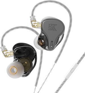 KZ x HBB DQ6S in-ear Monitors Made for Music Lovers Wired headset/headphones Detachable earphone HIFI noise-canceling earbuds (Gray (with mic))