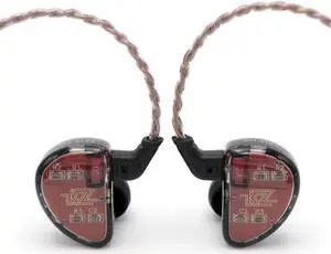 KZ LINSOUL AS10 5BA HiFi Stereo in-Ear Earphone High Resolution Earbud Headphone with 0.75mm 2 pin Cable, Five Balanced Armature Drivers, Noise Cancelling (with Mic, Black)