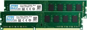LIYI DDR3 RAM 16GB Kit (2x8GB) 1066MHz PC3-10600S CL9 Unbuffered Non-ECC 1.5V 2Rx8 Dual Rank Channel 240 Pin UDIMM PC Computer Desktop Memory Modules Ram SDRAM Upgrade