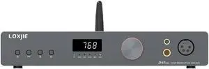 LOXJIE D40 Pro Hi Res USB Audio DAC, Hi-Fi Headphone Amplifier, ES9039MS PRO Flagship Chip MQA Full Decoding OPA1612 DSD, USB/Optical/Coaxial/I2S/Bluetooth/AES/EBU Input with Remote Control