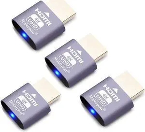 HDMI Dummy Plug fit-Headless Display Emulator DDC EDID Headless Ghos with Windows Mac OSX Linux Great for Graphics Acceleration Support 3840x2160@60Hz 4P
