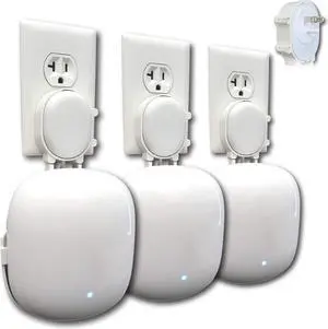 The Nest Wifi Pro Genie Wall Mount Outlet Holder Stand (3-Pack) | Lowest Profile | Open Access | No Messy Screws or Tape | Reinforced Support | Horizontal and Vertical Outlets