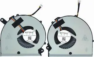 QUETTERLEE Replacement New Laptop CPU + GPU Cooling Fan for Gigabyte RP64 RP64W P64 P64W PR65 RP65W Aero14 Aero15 15X 15W 15P 15KB V8 X9 Y9 aero15 Classic sa Series BS5005HS-U2N BS5005HS-U2M DC5V Fan
