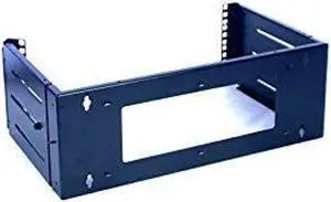 RAISING ELECTRONICS 4U Wall Mount Open Frame 19inch Server Equipment Rack Threaded 12-18inch Depth Black (4U Adjust Depth)