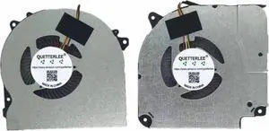 QUETTERLEE Replacement New Laptop CPU + GPU Cooling Fan for CLEVO NH50EA NH50RA Series EGC-77110V1-0AH EFC-70110V1-0AH DC5V 0.5A Fan