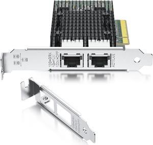 REDLUX 10GB PCI-e Network Card(NIC) with Intel X540 Chip, Dual RJ45 Ports, Compare to Intel X540-T2, PCIE 2.0 X8, Support Windows/Windows Server/Linux/Vmware Esxi