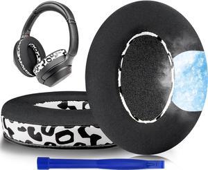 SOULWIT Cooling-Gel Replacement Earpads for Sony WH-1000XM3 (WH1000XM3) Over-Ear Headphones, Ear Pads Cushions with High-Density Noise Isolation Foam, Added Thickness - Snow Leopard