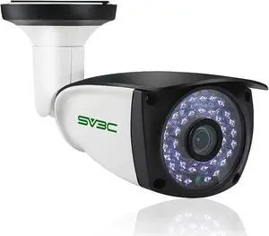 SV3C 4K POE IP Camera, 8MP POE Security Camera Outdoor with Motion Detection 98ft HD Infrared Night Vision 2-Way Audio Metal Shell, Support RTSP, SD Card Record, FTP, PC, APP, Onvif Conformant (Wired)