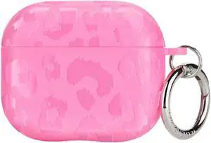 Velvet Caviar AirPods 3rd Generation Case Cute Protective Cover - Compatible with Apple AirPods 3 Case for Women with Keychain - 2021 Gen 3 (Hot Pink Leopard)