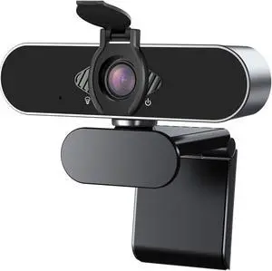 Wennyn Webcam 1080P HD with Microphone & Privacy Cover, USB Web Cam with Live Streaming HD Video for Mac, PC, Computer and Laptop, Wide Angle Lens 1080P Web Camera with 360 Degree Flexible Mount