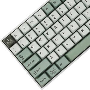 141 Dense Fog MDA Profile Dye Sub Keycaps Ergonomic Thick PBT Keycap Set for TKL GK61 64 68 75 87 96 104 GMMK MX Keyboard