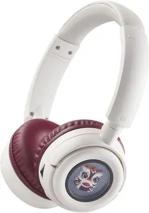 XuanGui Wireless On-Ear Headphones Bluetooth with Microphone, Lightweight Foldable Wireless Headphones Built-in LED Lights, FM Radio, Micro SD/TF Slot for Travel Home, Red Q9M