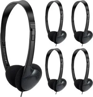 YFSFQS Kids Headphones Bulk 30 Pack for School Students Children Teen Boys Girls, Wholesale Disposable Headphones for Classroom Earphones (Black)