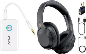YMOO Y7 Bluetooth Headphone & B06T1 White Bluetooth Transmitter Receiver