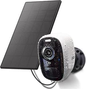 DCT Solar Camera Outdoor Magnetic: Wireless WiFi 4MP Security Camera Battery Powered PIR/AI Motion Detection Two-Way Talk Spotlight Siren Alarm IP66 Waterproof Cloud/SD Storage
