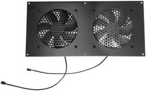 Coolerguys Pre-Set Thermal Controlled Cooling Kits for Cabinets, AV, and Components (Dual 120mm, Metal)