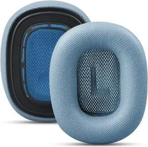 Premium Replacement Ear Cushions for Apple AirPods Max Headphone, Protein Leather Memory Foam Earpads (Leather-Blue)