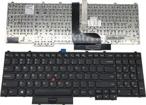 Sierra Blackmon US Layout Notebook Keyboard for ThinkPad P50 p51 p70 Series Black Framed with no Backlight and Remote Control Lever