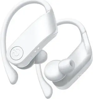 COBY True Wireless Sport Earbuds 15 Hours, Charging Case, Playback Controls, Siri and Google Assistant, Auto Bluetooth 5.3 Pairing, for Gym, Running, Workout - Works with iPhone, Android, iPad (White)