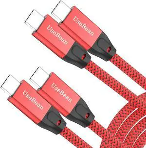 UseBean USB C to USB C Cable 100W 15FT 2Pack, USB C 3.2 Gen 2X2 20Gbps Data Cable 4K Video, Type-C PD Fast Charging Cord, for MacBook Pro, iPad Mini 6/ Pro, Galaxy S24+/S24 Ultra/S23, Switch