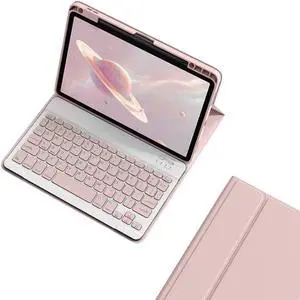 kaitesi Keyboard Case for iPad Mini 6th Generation Magnetic Detachable Bluetooth Keyboard Cover with Pencil Charging Holder for iPad Mini 6 2021 (Pink)