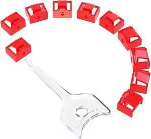 72 Pcs RJ45 Port Lock with 3 Keys, Locking RJ45 Port/Dust Blocker,Compatible with Computer,TV,Router,Other Devicesrj45 (Red)