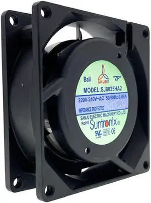 New 80mm AC 220V 240V Computer Cooling Fan,SJ8025HA2 SanJu 80X80X25mm 8cm Dual Ball Bearing 50/60Hz Server Case Cabinets Fans