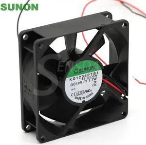 For Sunon KD1208PTB1 8cm quiet silent 80mm 8025 DC 12V 1.7W 2 wire axial inverter cooling fans blower
