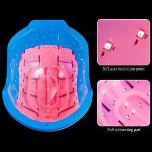 COZING 80pcs LED Diodes Red Light Hair Regrowth Cap 678nm Near-infrared Light Reduces Oiliness Strengthen Hair Roots Anti-Hair Loss Helmet
