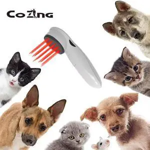 Cozing Red Light Therapy for Dogs, 3x808nm+14x650nm Infrared Red Light Therapy Machine for Pain of Animals, Cold Laser Therapy Machine for Cats and Horse, Hand-held Therapy Laser for Pets