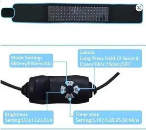 COZING Red Light Therapy for Body, 49.6"*6.9" 660nm&850nm Infrared Red Light Therapy Belt with Pulse for Back Waist Muscle Pain Relief,  with Controller Timer Gift for Women Men