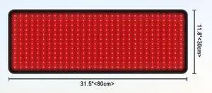 COZING Red Light Therapy Pad for Body, 60W LED Red & Infrared Light Device Mat with 660nm & 850nm Wavelengths for Waist Back Shoulder Muscle Pain Relief