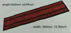 COZING Red Infrared Light Therapy Mat for Body, 62.99" x 13.78" Red Light Pad Upgraded  Beads 630pcs LEDs Device for Body Back Shoulder Knee Joint Pain Relief, Ideal Gift