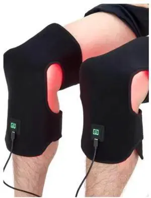 COZING Cordless Knee Massager with Red Light Therapy and Heat, Heated Knee Brace for Arthritis Pain Relief,  Heating Pad Vibraction Wrap for Knee Shoulder Elbow,