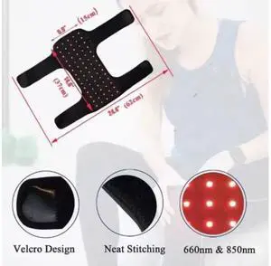 COZING Red Light Therapy Device for Joint Pain Relief, 850nm Infrared Light Therapy Wearable Adjustable Wrap for Knee Elbow, Home Use Led Light Therapy Pads