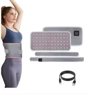 COZING Red Light Therapy for Body, 660nm&850nm Infrared Red Light Therapy Belt with Pulse for Back Waist Muscle Pain Relief, Gift for Women Men