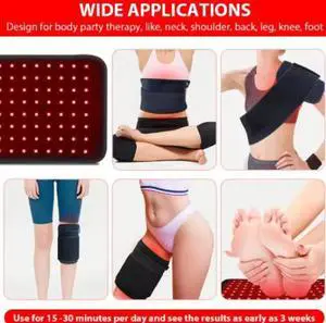 COZING Red Light Therapy Wrap for Body, 660nm&850nm Infrared Red Light Therapy Belt with Vibration & Pulse, Massage Heating Pad Device for Back Shoulder Waist Muscle Pain Relief at Home