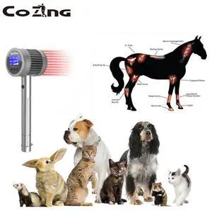 COZING Handheld Red Light Therapy Device - 650nm & 808nm Dual Wave Rechargeable, Portable Cold Laser for Pain Relief in Humans & Pets
