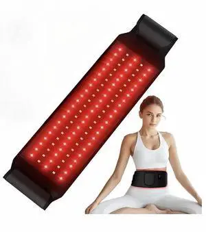 COZING Red Light Therapy for Body:5 Light Levels Infrared Light Heat Therapy Belt Wrap for Back/Waist/Muscle/Pain Relief 660nm & 850nm Led Beads Red Light Therapy Device with Timer.Best Gift