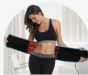 COZING Red Light Therapy Belt for Body Pain Relief - 660nm & 850nm Infrared Light Therapy Wrap, Adjustable Heating Pad for Knee Back Shoulder Muscle Relaxation, Home Use with Controller,Protable