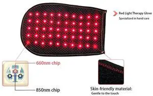 COZING Red & Infrared Light Therapy Gloves - 660nm & 850nm Dual Wavelength, 3 Settings, Hand Comfort & Warmth, Hand Pain Relief,Comfortable and Cozy