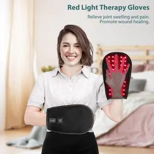 COZING Red Light Therapy Glove for Hand Wrist Pain Red 660nm Infrared 850nm Light Therapy,Comfortable and Protable