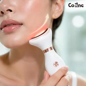 EMS Neck Face Massager 3 Modes LED Color Light Therapy Heat Sonic Vibration Neck Line Remover Lifter EMS Neck Face Massager 3 Modes LED Color Light Therapy Heat Sonic Vibration Neck Line Remover Lifter