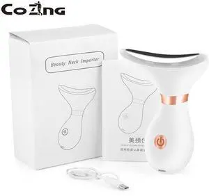 EMS Neck Face Massager 3 Modes LED Color Light Therapy Heat Sonic Vibration Neck Line Remover Chin Lifter EMS Neck Face Massager 3 Modes LED Color Light Therapy Heat Sonic Vibration Neck Line Remover Chin Lifter
