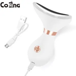 EMS Microcurrent, LED, Heat, Sonic Vibration Microcurrent EMS and Sonic Vibration for Neck Firming EMS Microcurrent, LED, Heat, Sonic Vibration Microcurrent EMS and Sonic Vibration for Neck Firming