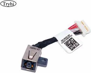 Laptop AC DC Power Jack Plug in Charging Port Socket Connector with Cable Harness for Dell Inspiron 13-7000 13-7347 13-7348 13-7368 13-7378 15-7558 15-7579 P57G P69G JDX1R 0JDX1R