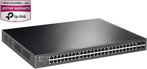 TP-Link Jetstream 48 port PoE switch | Smart Managed | 48 Gigabit PoE+ Port, 4 SFP Slot, 384W | Up to 4k VLAN | 16k Mac Table | Link Aggregation | L2/L3/L4 QoS (T1600G-52PS)
